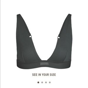SKIMS cotton plunge cotton rib bralette